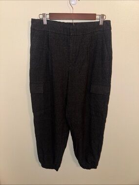 a new day Black Cargo Jogger Pants with Elastic Ankles
